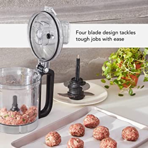 KitchenAid 7-Cup 3-Speed Contour Silver Food Processor with Locking Lid - Picture 3 of 6